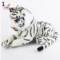 Miela Tiger Animal Minkšta pliušinė žaislinė pagalvė, skirta vaikams, dovana kūdikiui 25 cm balta