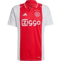 Adidas Ajax Amsterdam 24/25 Home Jersey Moisture-Wicking Comfortable Short-Sleeve Soccer Shirt Men Tops White Red IT6168 S