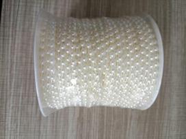 4 mm Pusapvalė Grandinėlė Su Karoliukais Kalėdiniams Papuošalams, „Pasidaryk Pats“ Amatams ir Plaukų Aksesuarams 4mm Beaded Chain 50m/Roll (with Reel) dramblio kaulas