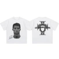 Cristiano Ronaldo Neymar American Football Star Print Cotton Short-sleeved T-shirt Men Women Clothing Print Fashion Oversize Tee S