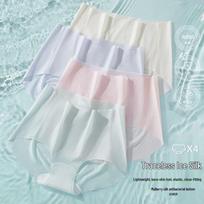 Women's 4-Pack Seamless Ice Silk Underwear L