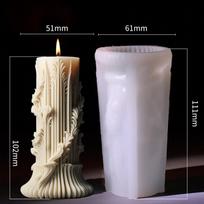 European Style DIY Soap Mold Cylindrical Plaster Grinding Tool  Home Decoration A white