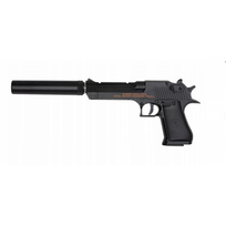 Metalizuotas pistoletas – Desert Eagle su duslintuvu - Airsoft
