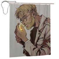 Attack On Titan Zeke Yeager Shower Curtain Bathroom Polyester Waterproof Bath Curtains With Hooks W60H190(CM)-1 Pcs