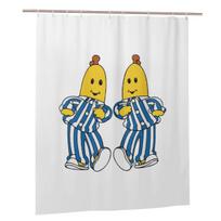 Bananas pižamoje Geriausias draugas Dušo užuolaida Vonios kambarys Poliesteris Vandeniui atsparios vonios užuolaidos su kabliukais W60H190(CM)-1 Pcs