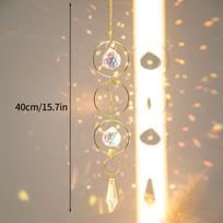Suncatcher Hanging Crystal Moon Sun Catcher Pendant Rainbow Chaser Ornament Wind Chimes Sunlight Catcher Yard Hanging Decor white