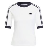 Adidas Adicolor Ringer Comfortable Soft Casual Versatile Short Sleeve Breathable Raglan T-Shirt Women Tops White JD4969 XS