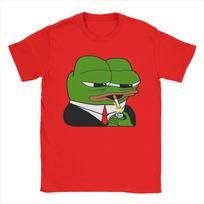 Men Women Sad Pepes Smoking Businessman Funny Meme T Shirt 100% Cotton Graphic Printed T-Shirt  Top Clothing S