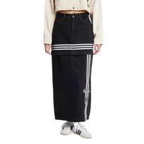 Adidas Originals Džinsinis Ilgas Sijonas Moteriškas Džinsinis Juodas JJ3096 XXS 24