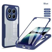 360 viso kūno ekrano apsauga Skaidrus dėklas Xiaomi Redmi Note 15 Pro+ 15 14 Pro / 15 14 14S 15C | Skaidrus apsauginis dangtelis Redmi note 15 5G mėlyna