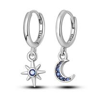 Star and Moon Earrings 925 Sterling Silver Lovely Rabbit and Carrot Wedding Earrings Women Studs Earings Fashion Jewelry balta