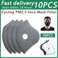 PM2.5 Active Carbon Filter Replacement Protection Anti Dust 5layers Cycling Face Masks Breathing Filter Gasket Cycling Dustproof