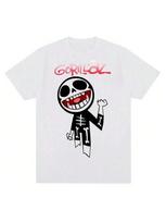 Gorillazs Punk Rock Print T-Shirt 90s Casual Fashion Short Sleeved Plus Size T-Shirt Unisex Y2k Women's Clothing S juoda