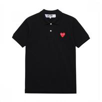 Comme Des Gar Ons Play Red HearT Wappen Polo T shirT Ax T006 051 AX-T006-051 1 (L)