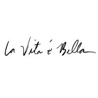 Šiaurietiško stiliaus sienos lipdukas „La Vita E Bella“ raidžių sienos lipdukai svetainei, studijai, kosmetiniam veidrodžiui, nuimamas namų sienų dekoras juoda