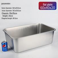 Deep Rectangular Stainless Steel Food Pan
