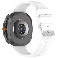 Laikrodžio dirželis Samsung Galaxy Watch 8 44mm 40mm Silikoninis juostelė Kvėpuojanti laikrodžio apyrankė Samsung Watch 8 Classic 46mm Apyrankė Galaxy Watch 8 40mm balta