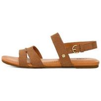 UGG stilingas sandalas iš karvės skeltos odos, moteriškas, kaštoninės spalvos 1136789-CHE 37