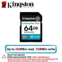 Kingston 128GB SD Card Up to 200Mb/s High Speed SD Flash Card for DSLRs mirrorless cameras 4K video 64GB 256GB 512GB A2 V30 C10 SDXC Memory Card 64GB