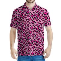 Vyriški Polo marškinėliai Daugiaspalviai Leopardiniai 3D spausdinimo Vyriški viršutiniai drabužiai Lauko laisvalaikio Sagos Atlapai T-shirt Gatvės mada Vyriški ir moteriški laisvi drabužiai S