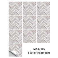 10 vnt. Medienos grūdelių plytelių grindų lipdukas Virtuvė spinta Drabužių spinta Vonios kambarys Namų renovacija Peel & Stick vandeniui atsparūs meno tapetai 10cmX10cmX10pcs