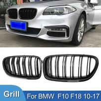 Skirta BMW 5 serijos F10 F11 F18 520 523 525 520d 530d 540i Grotelių automobilio priekinėms grotelėms Kidney Racing Grill Gloss Black 10-17