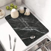 Kitchen Absorbent Anti-slip Mat Countertop Diatom Mud Soft Mat Wash Pot Bowl Heat Insulation Mat Bar Coaster Bowl Mat 30 * 40CM gray