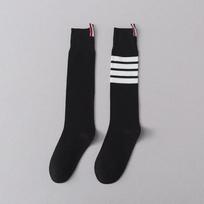 2021 Autumn/Winter Women's Slim Long Tube Knee Socks - Japanese College Style with Four-Bar Design One Size juoda