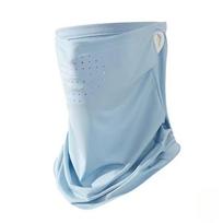 1 vnt. UPF50+ vėsinanti ledo šilko veido kaukė unisex vasarai, kvėpuojantis veido ir kaklo apdangalas, apsauga nuo saulės, balaklava, šalikas žygiams, žvejybai mėlyna
