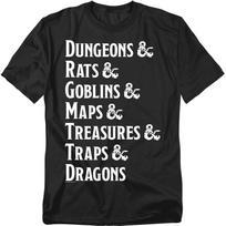 Dungeons And Dragons - Dungeon List - Adult T-Shirt 2XL