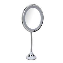 8 Inch Suction Cup Makeup Mirror 10X with LED White Light 10X Magnify Suction Cup Cosmetic Mirror for Make Up