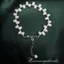 French Baroque Freshwater Pearl Choker: Stylish, High-Quality Women's Design 5-6mm apyrankės spalva