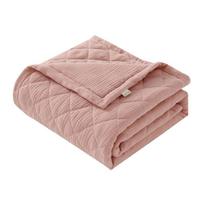 Newborn Baby Blanket Newborn Summer Spring Autumn Air Conditioner Cotton Warm Quilt Infant Swaddle Blanket Accessories tamsiai rausva spalva