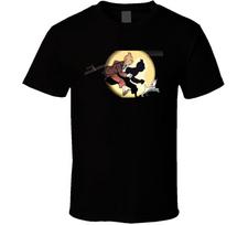 Tintino animacinis komiksų herojus Detektyvas T-shirt Vyriški Moteriški Marškinėliai Viršus S