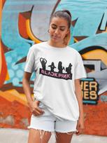 Organic Cotton Women's Oversize Black Pink K-POP Blackpink Girl Group Music T-Shirt Mens Womens Tees Top S