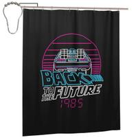 Back To The Future 80S Delorean Future 1985 Shower Curtain Bathroom Polyester Waterproof Bath Curtains With Hooks W60H190(CM)-1 Pcs