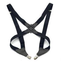 Fashion Vintage Suspenders for Adult Women Men 2.5cm Wide Cross-Over Back 2 Side Clips Adjustable Elastic Trouser Brace Straps juoda