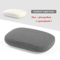 Natural Latex Pillow Rubber Odorless Neck Pillow Office Cushion Sleep Does Not Collapse 36x24x8cm