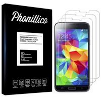 Tempered Glass for Samsung Galaxy S5 MINI - [Pack 3] Ultra Resistant Screen Protector Film [Phonillico®]