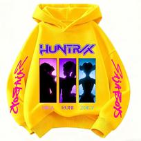 KPop Demon Hunter Rumi Derpy Cartoon Girls Boy Hooded Sweatshirt Warm Children's Wave Fashion Tops Casual Girls Clothing 140