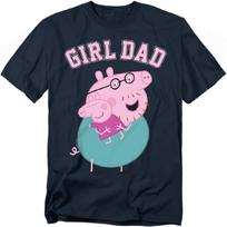 Popfunk Peppa Pig Tėtis Kiaulė Mergaitė Tėtis Unisex Suaugusiųjų Marškinėliai S įvairiaspalvis