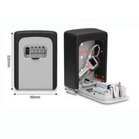 Metal Material Password Lock Storage Box Outdoor Waterproof Wall Mount 4 Digit Password Key Box Anti Theft Lock Safe Box