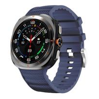 Soft Silicone Sports Band for Samsung Galaxy Ultra Watch 47mm Rubber Luxury Bracelet for SAMSUNG Galaxy ULTRA 7 47MM Men Straps Galaxy Watch Ultra vidurnakčio mėlyna spalva