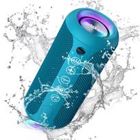 Ortizan X8 X10 Pro Bluetooth garsiakalbis Nešiojamas su 40W stereo garsu, sodriais žemaisiais dažniais, IPX7 atsparumu vandeniui, 30 val. grojimo laiku, įvairiaspalviais šviesos efektais, 3 EQ 20W mėlyna