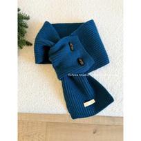Pure Wool Horn Button Scarf Solid Color Small Scarf Cross Ladies Lazy Warm Autumn and Winter Collar 76*15cm