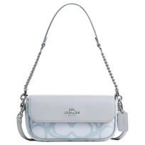 Coach Hailey 20 Logo Classic Coated Canvas And Leather Crossbody Bag Small Women bags Blue CBJ18-SVNB9 Basic Set (Bag+Dust Bag)