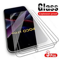 3 vnt. skaidraus ekrano apsauginė plėvelė, grūdintas stiklas, skirtas XIAOMI POCO X7 Pro HD viso ekrano dangtelio stiklo apsauginei plėvelei Xiaomi POCO X7 Pro balta