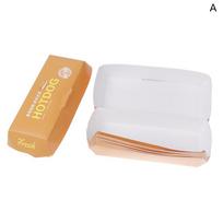 10Pcs Disposable Paper Cheese  Dog Package Box With Lid Snack Food Paper Tray Chips Fries Chicken Holder Bento Boxes