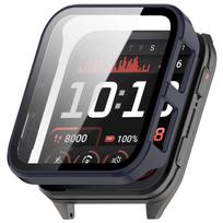 Pilnas apsauginis stiklinis dėklas Garmin Venu X1 išmanajam laikrodžiui, ekrano apsauginiai dėklai, VenuX1 dangtelis, kietas apvalkalas + grūdinto stiklo plėvelė 2in1 Protector Case Only rašalo mėlyna spalva