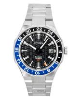 Citizen Series 8 GMT Stainless Steel Black Dial Automatic NB6031-56E 100M Men's Watch juoda